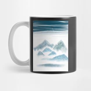 Stork, moon and mountains Mug